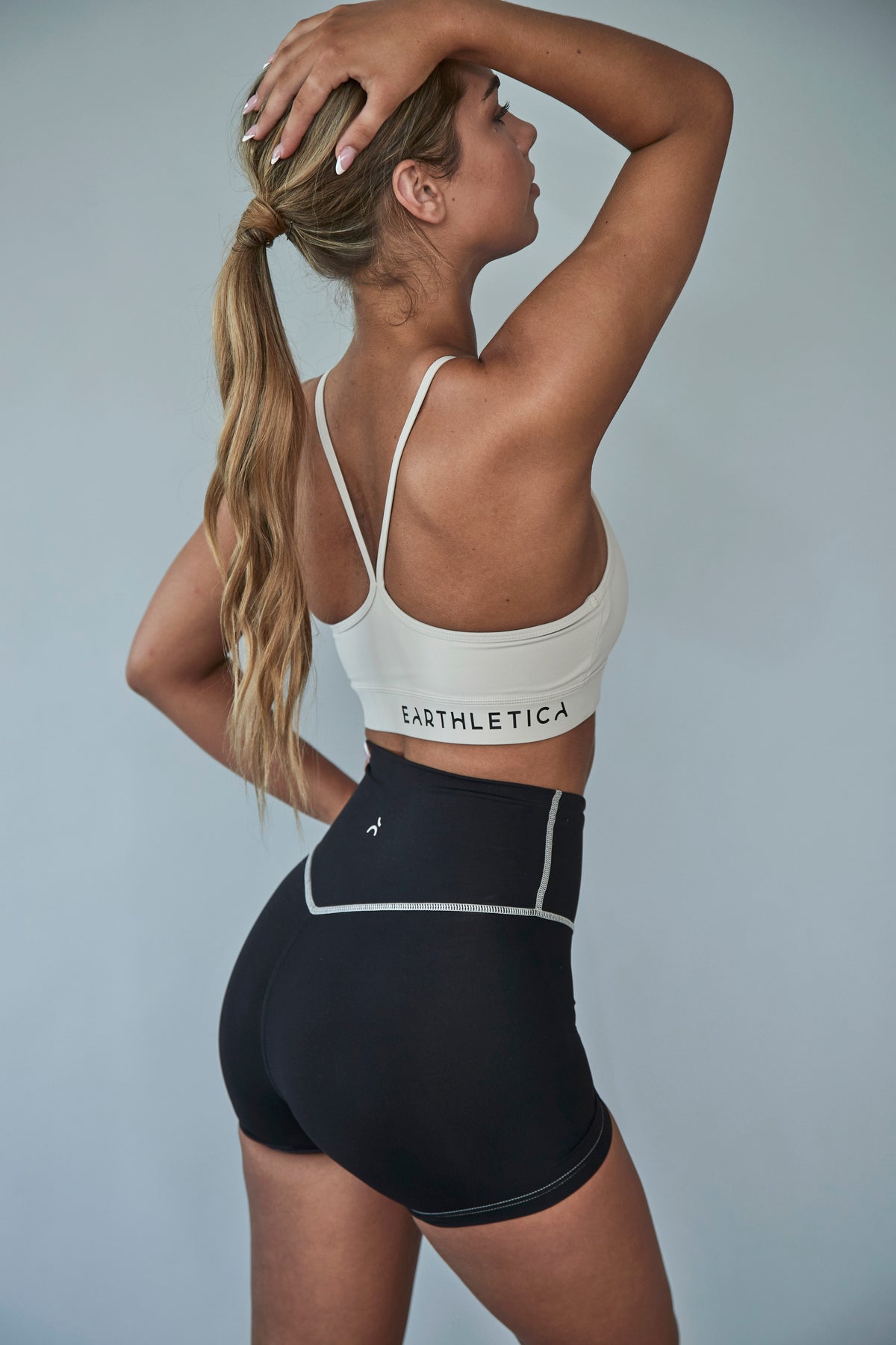 SOLD OUT - White Peppercorn Crop + Truffle Salt Booty Shorts + Oversized Pink Salt Tee