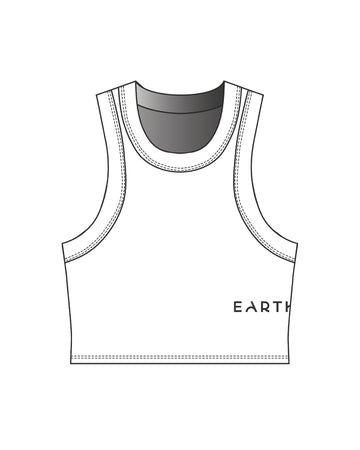 Organic Ribbed Tank - White