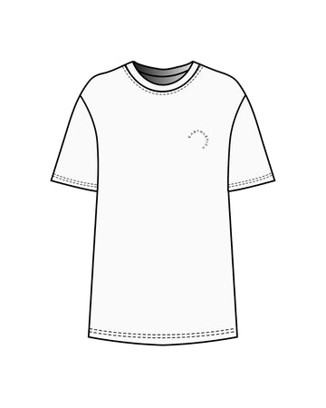 Organic Throwover Tee - Bondi Icons White