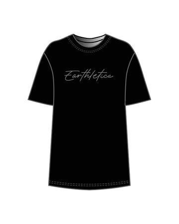 Organic Throwover Tee - Logo Black