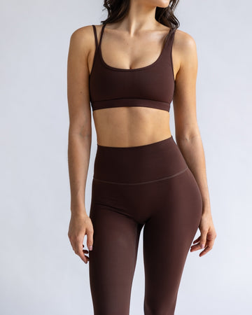 Split Strap Crop - Chocolate