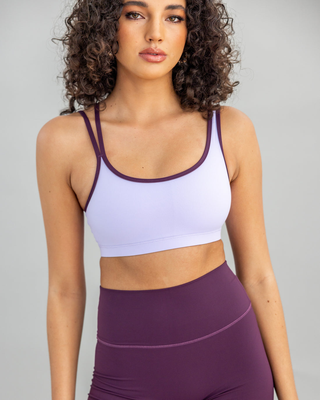 Plum Split-Strap Crop