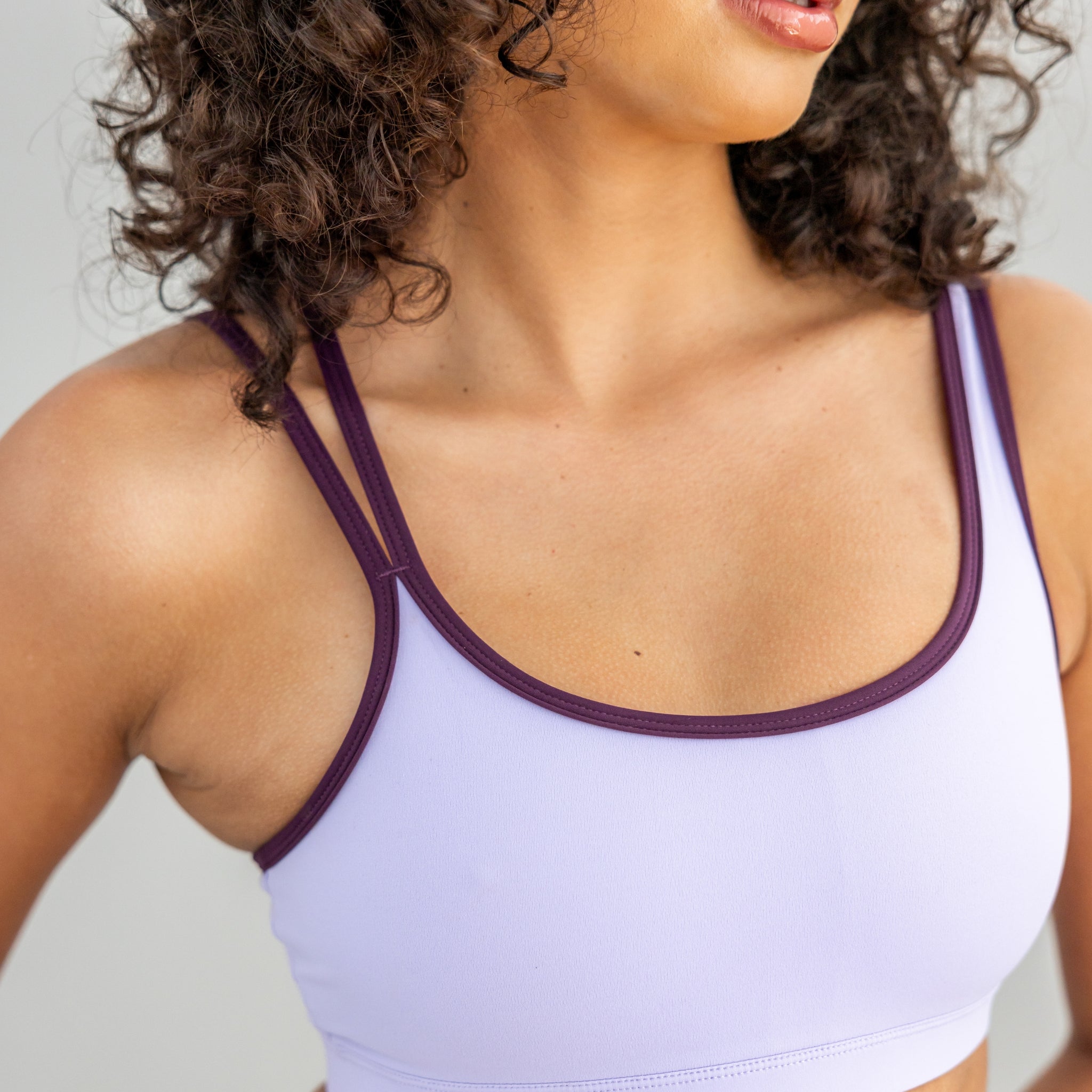 Plum Split-Strap Crop