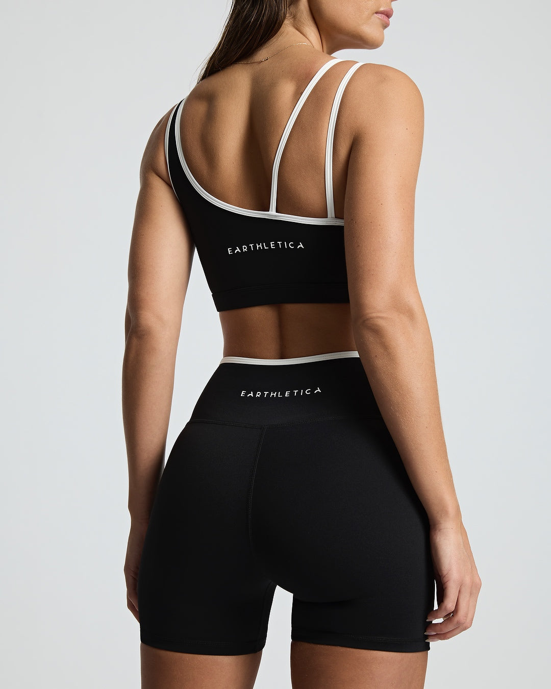 Split Strap Crop - Black/White