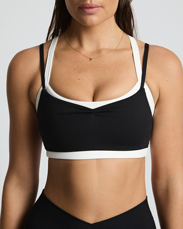 Double-Layer Crop - Black/White