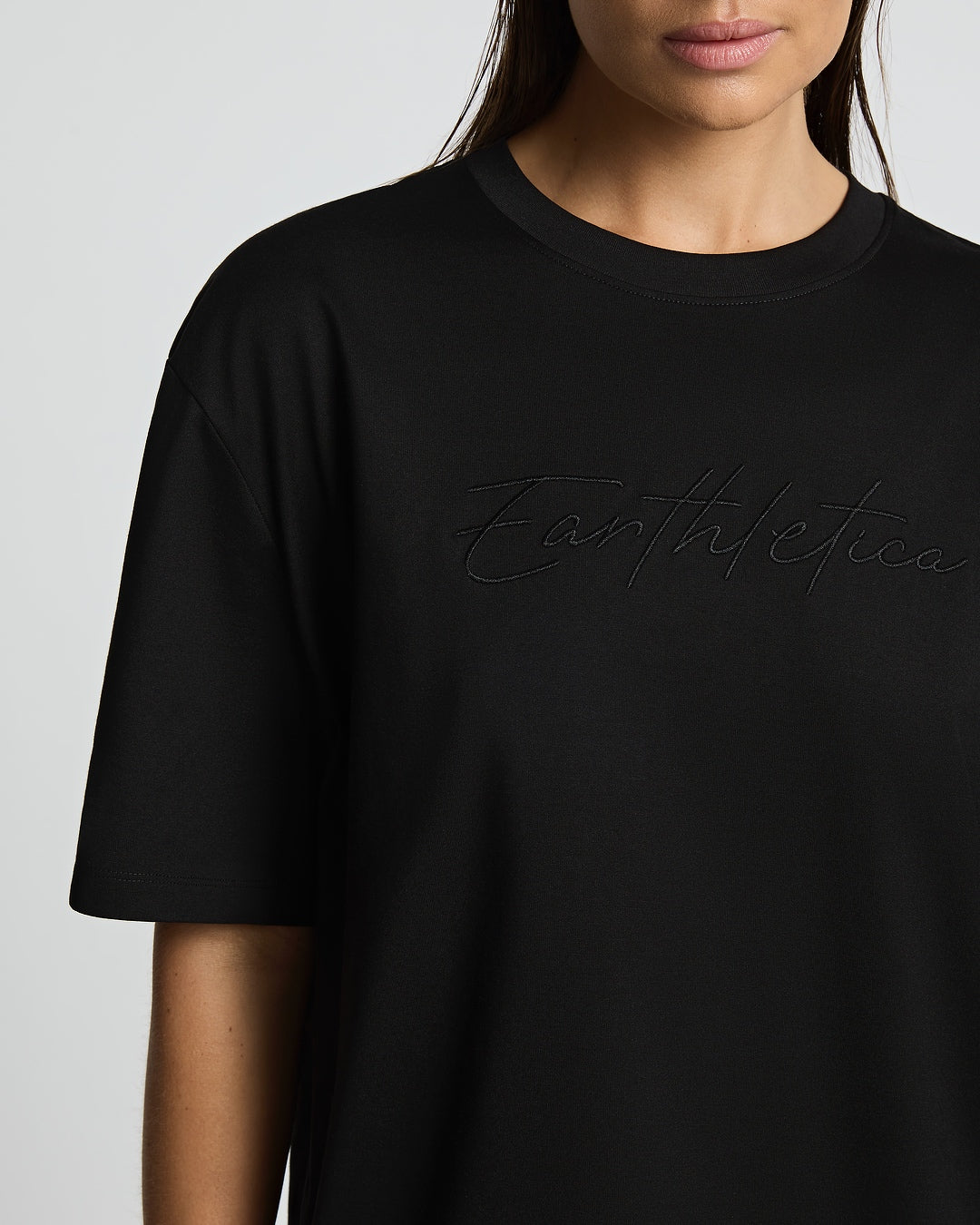 Organic Throwover Tee - Logo Black